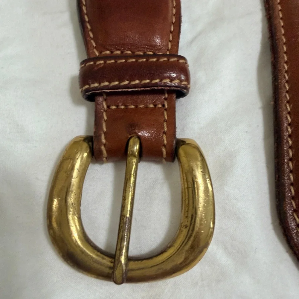 Trafalgar Womens Canvas Leather Belt Brass Buckle Dark‎ Purple Size 34